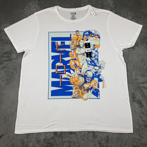 Marvel Other - Marvel Comics Avengers Wolverine Anime Graphic T-Shirt Mens 3XL White NWT